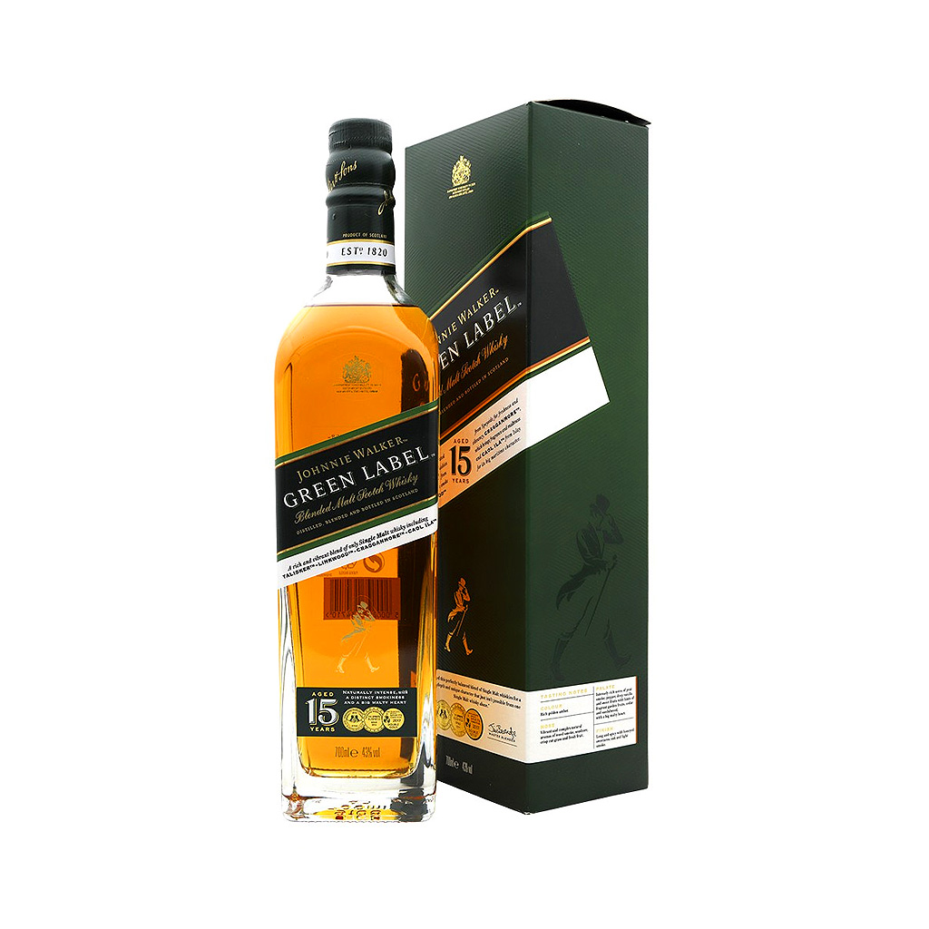 Whisky Johnnie Walker Green Label 15 años 0.7L