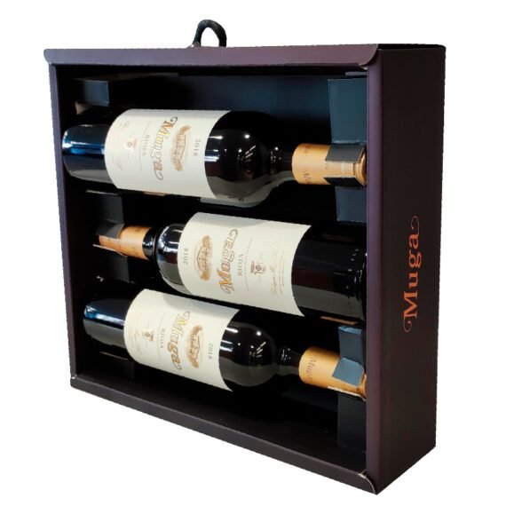 comprar muga crianza 3 botellas, regalar estuche muga 3 botellas