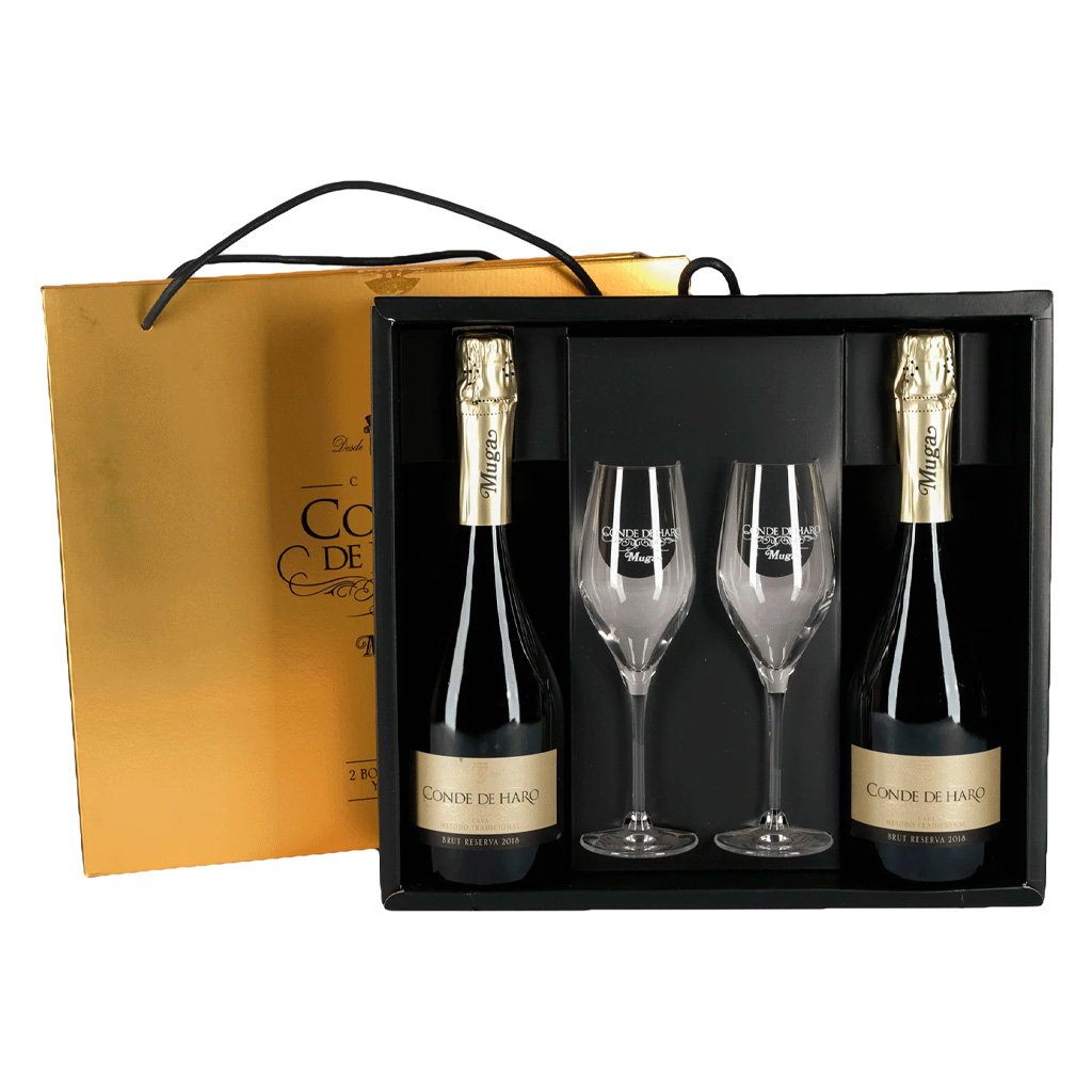 Est Cava Conde de Haro 2 Botellas+2 Copas