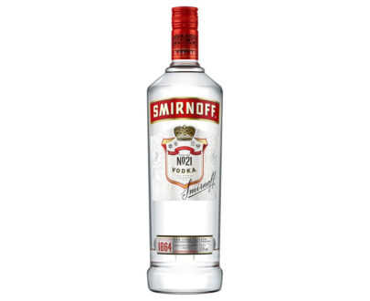 Botella de Vodka Smirnoff 1L vodka premium triple destilado