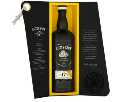 Botella de whisky escocés Cutty Sark 17 Años 0.7L.