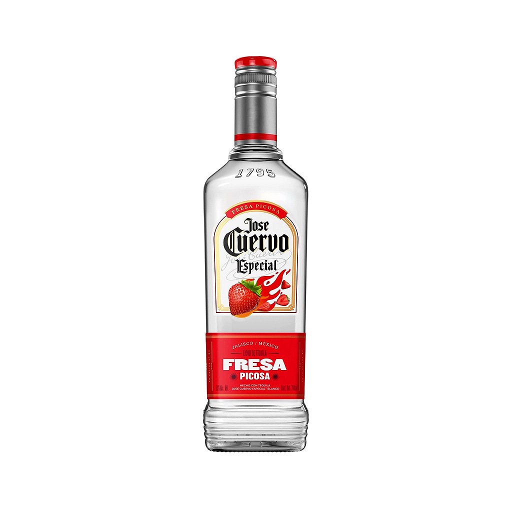 Botella de tequila José Cuervo Fresa Picosa 0,7L