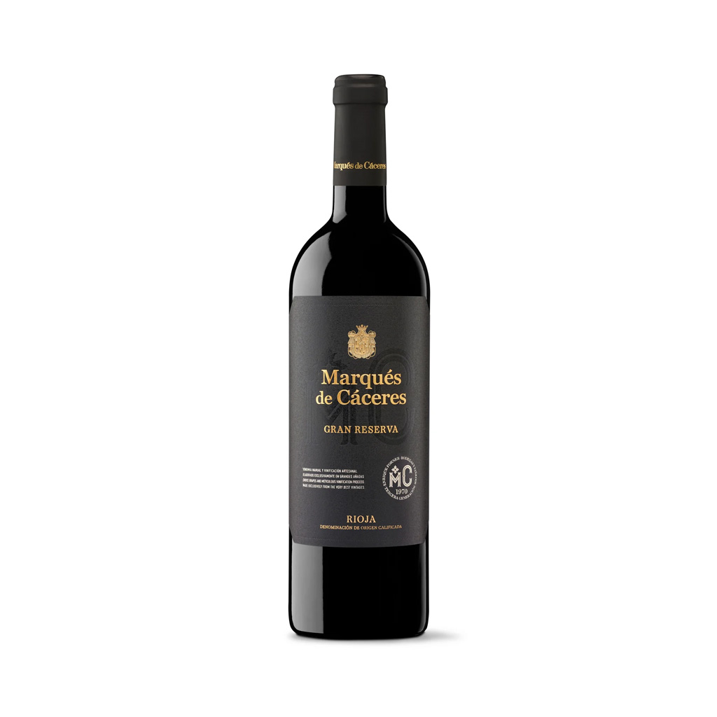 Botella de vino tinto Marqués de Cáceres Gran Reserva Rioja 0.75L.